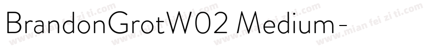 BrandonGrotW02 Medium字体转换